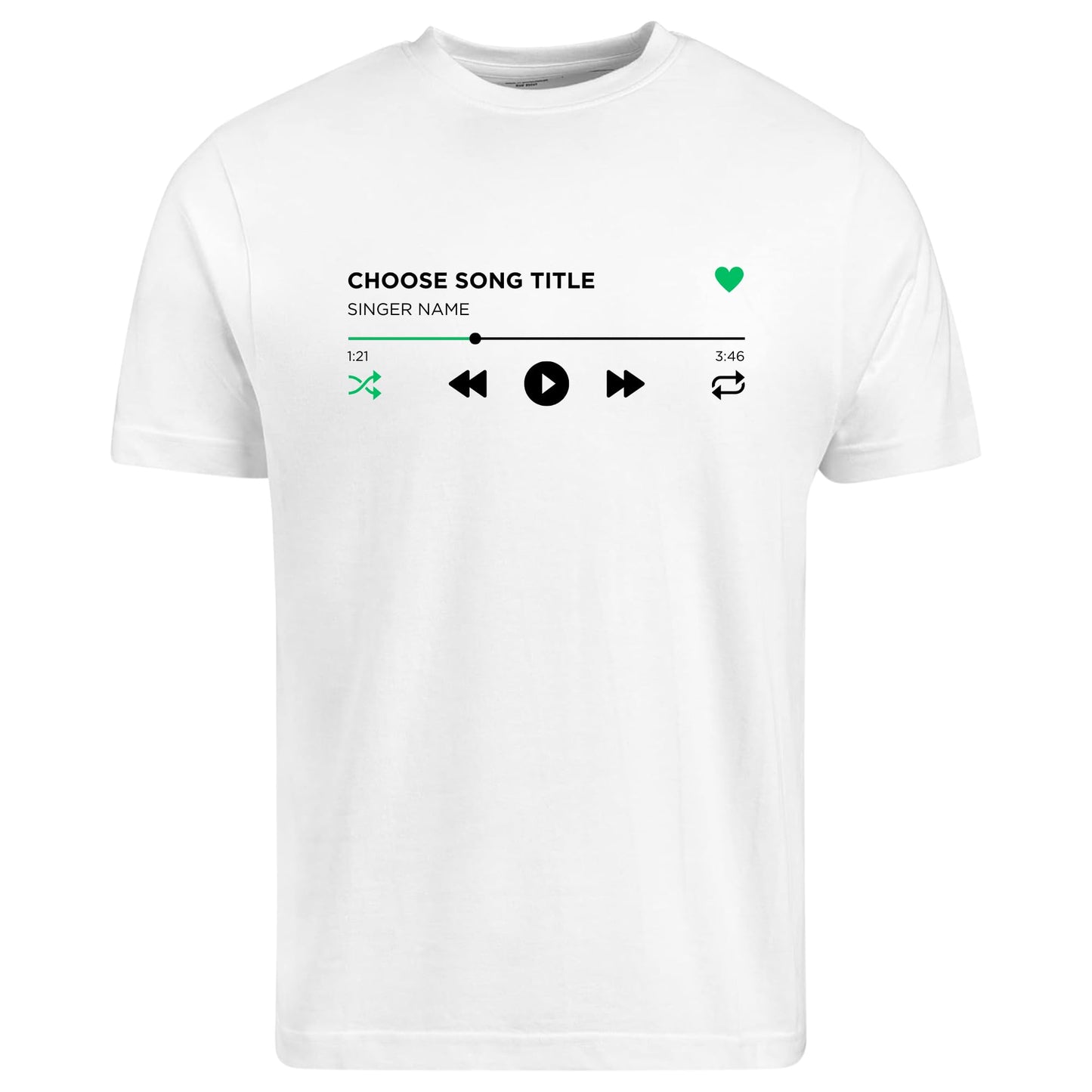 Be Buz Customizable Song Playlist T-Shirt Personalized Music Tee with Your Favorite Song and Singer Gift for Music Lovers - Top Tee