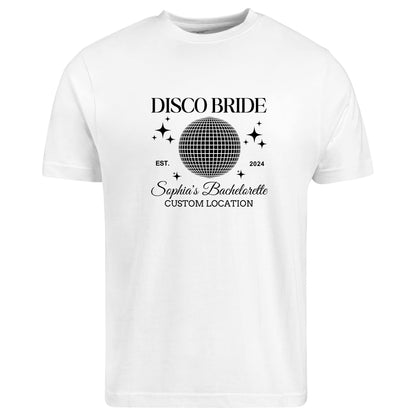 Be Buz Dancing Queen Bachelorette Party T-Shirts Custom Name and Location Personalized Bridal Party Tee for Bride and Bridesmaids