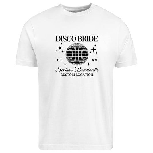 Be Buz Dancing Queen Bachelorette Party T-Shirts Custom Name and Location Personalized Bridal Party Tee for Bride and Bridesmaids