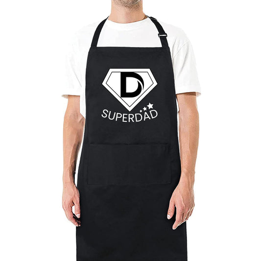 Super Dad Funny Aprons for Mens Dad Aprons Gift for Him Chef Apron Kitchen Apron BBQ Apron Grill Apron Father Day Gift Black Apron - Top Tee