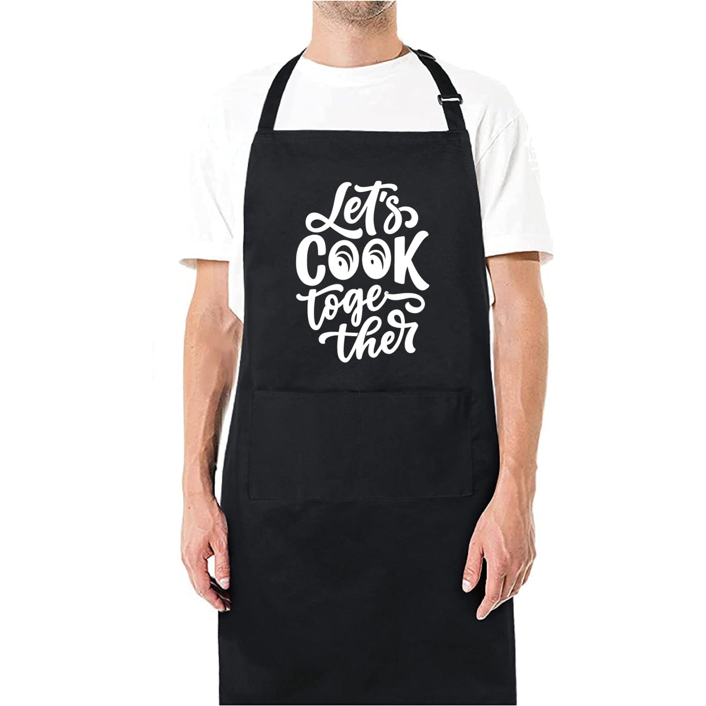 Let's Cook Together Funny Aprons for men Printed Apron Gift for Her Chef Apron Kitchen Apron BBQ Apron Gift Baking Apron Father Day Gift