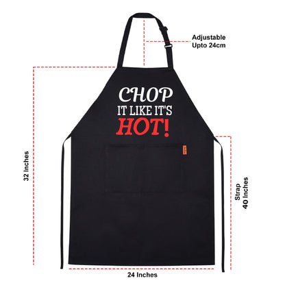 Chop It Like It's Hot Funny Aprons for men Printed Apron Gift for Her Chef Apron Kitchen Apron BBQ Apron Gift Baking Apron Father Day Gift