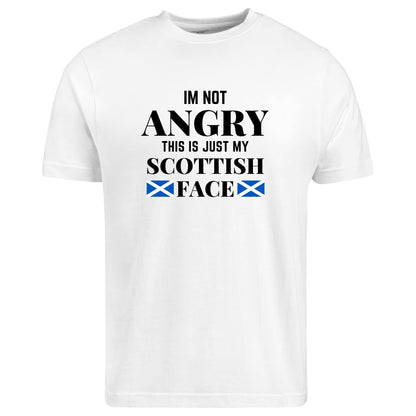 Be Buz I'm Not Angry This is Just My Scottish Face t Shirt Scottish Flag Graphic Tee Gift for him her - Top Tee