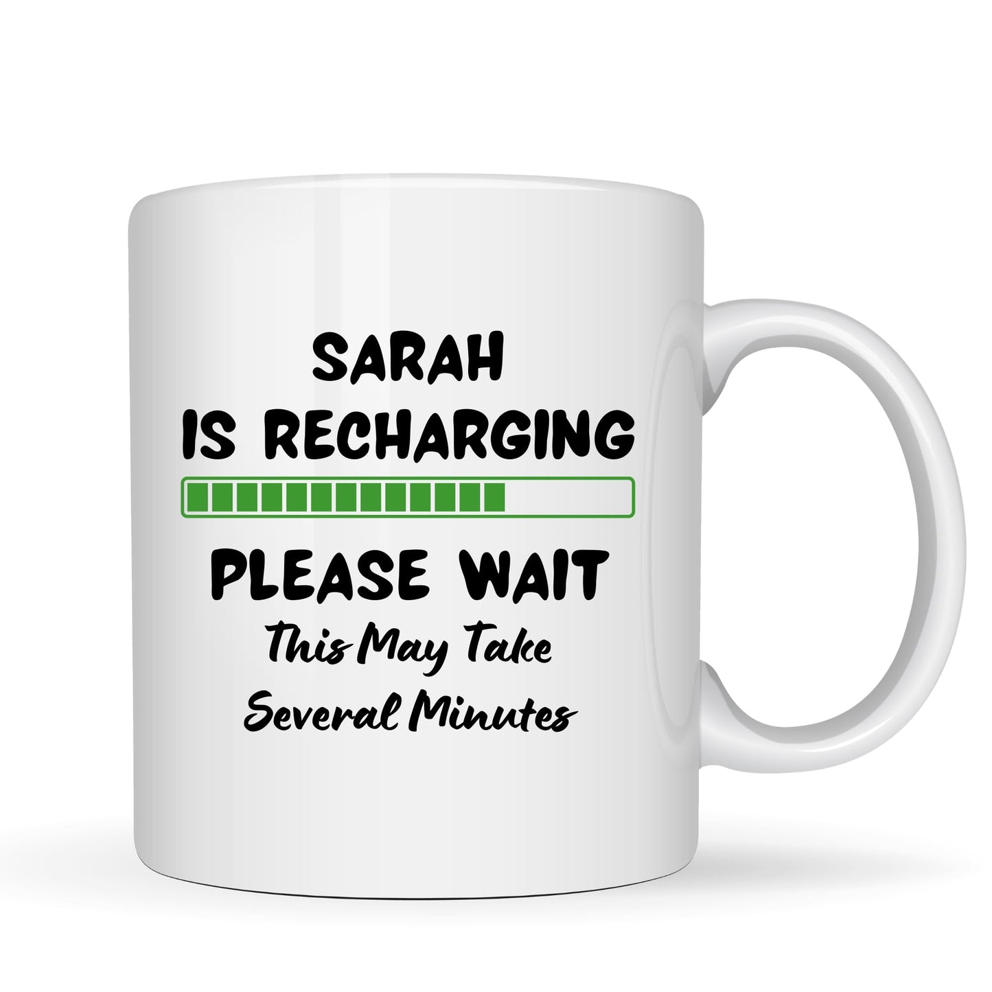 Personalized Recharging Mug - 11oz Ceramic Coffee Cup