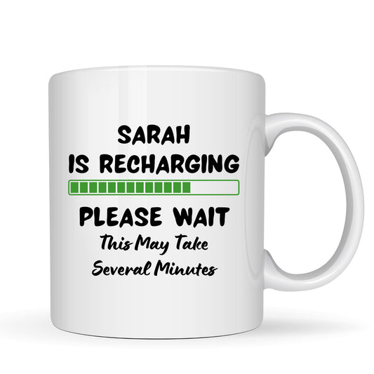 Personalized Recharging Mug - 11oz Ceramic Coffee Cup