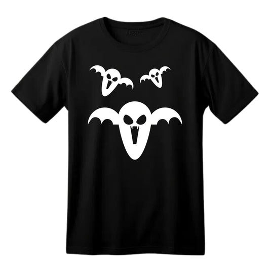 Flying Ghost Halloween Party Fun Adults Logo Printed Unisex Men Women Summer Winter Cotton Crew Neck Casual T-Shirt - Top Tee