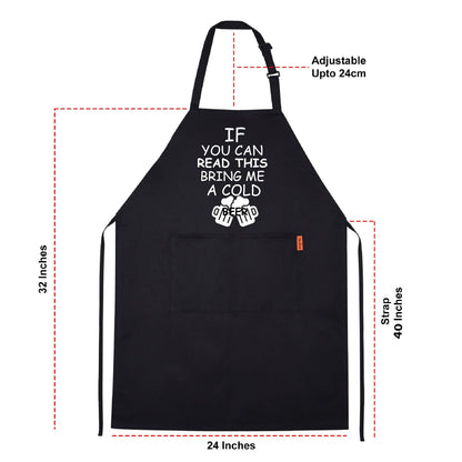 If You Can Read This Bring Me A Cold Beer Funny Aprons for men Printed Apron Gift for Her Chef Apron Kitchen Apron BBQ Apron Gift Baking Apron Father Day Gift