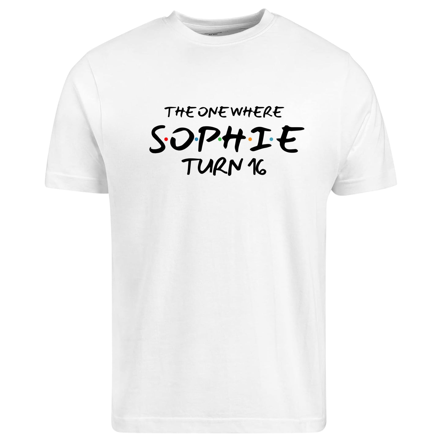 Be Buz The One Where I Turn [Age] Birthday Shirt Custom Name T-Shirt for Women 16th 18th 30th 40th 50th 60th Birthday Gift for Mom, Sister, Friend, Wife