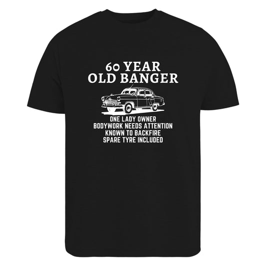 60th Birthday T-Shirt, Vintage Aged to Perfection Design, Funny Banger Celebration Gift - Top Tee