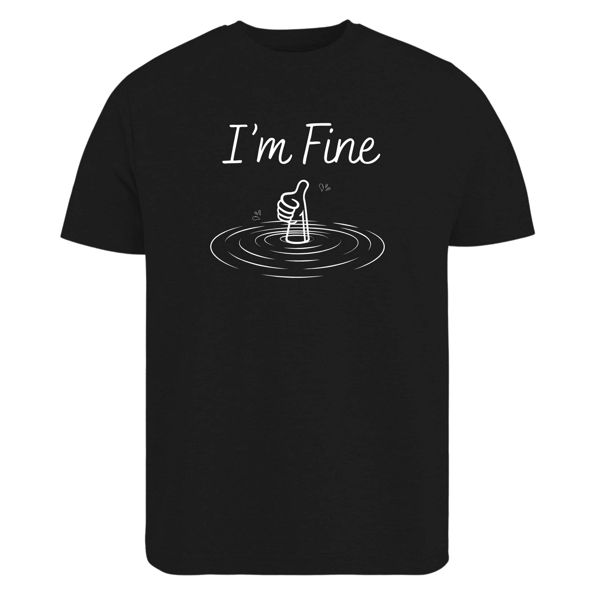 Be Buz I'm Fine Funny T-Shirt – Thumbs-Up Graphic Tee – Everything is Fine Humor Shirt – Sarcastic Gift T-Shirt for Men & Women - Top Tee