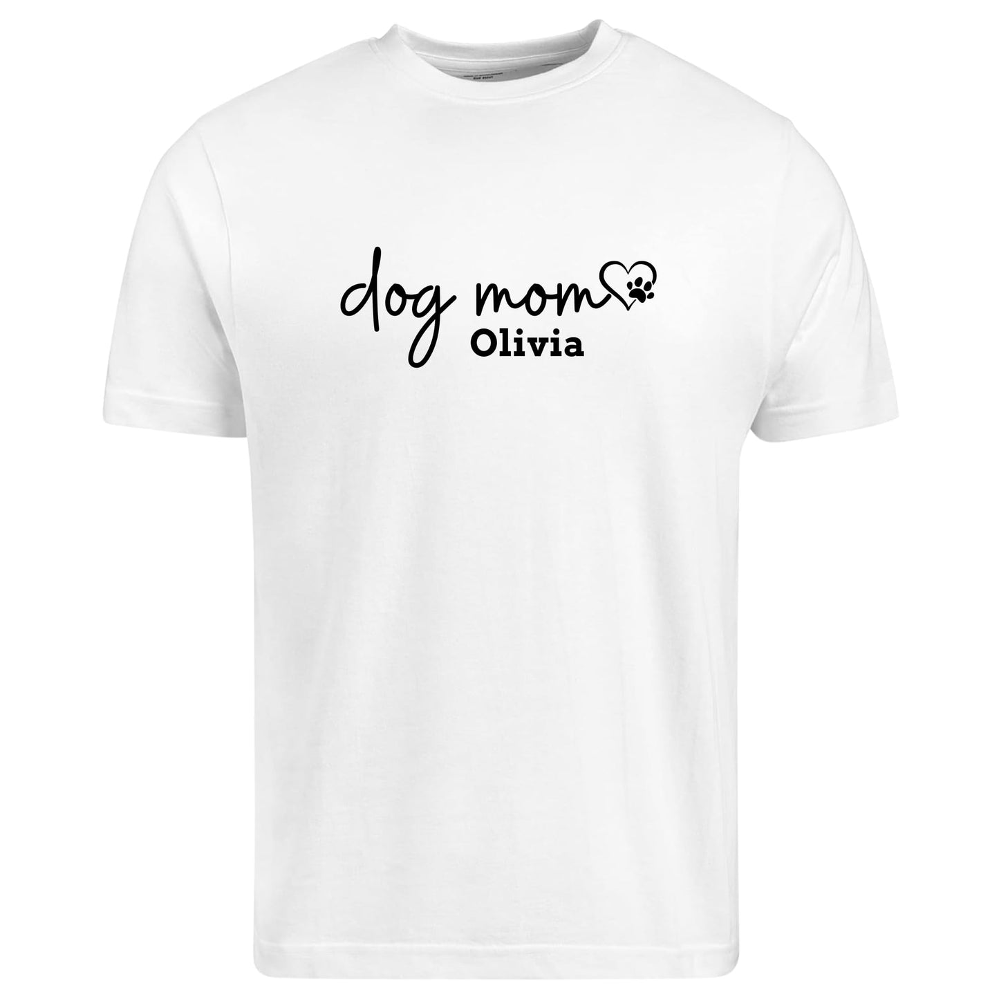 Be Buz Custom Dog Mom T-Shirt Personalized Women's Shirt Pet Lover Women's Graphic Birthday Gift for Her