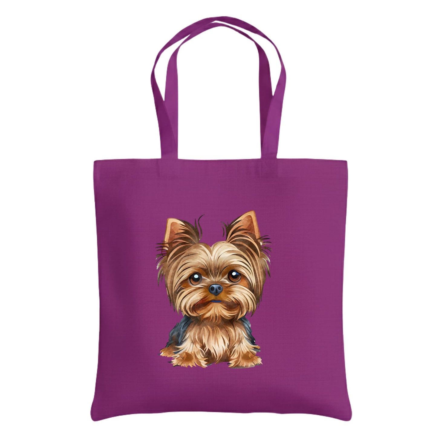 Be Buz Yorkshire Terrier Dog Tote Bag – Cotton Reusable Bag for Dog Lovers and Pet Owners – Cute Yorkie Lover Gift Bag for Women and Everyday Use
