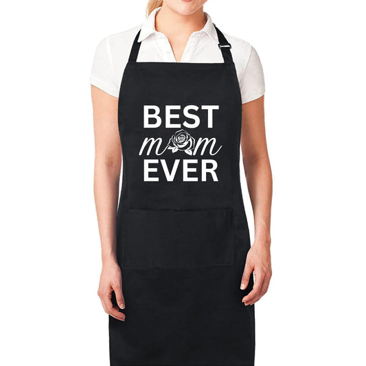 Best Mom Ever Funny Aprons for Women Mum Aprons Gift for Her Chef Apron Kitchen Apron BBQ Apron Grill Apron Mother Day Gift Black Apron - Top Tee