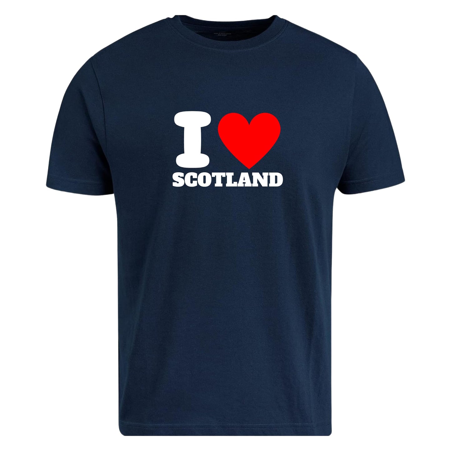 Be Buz I Love Scotland T-Shirt Unisex Graphic Tee with Classic Heart Design Trendy Scottish Souvenir Shirt for Men and Women