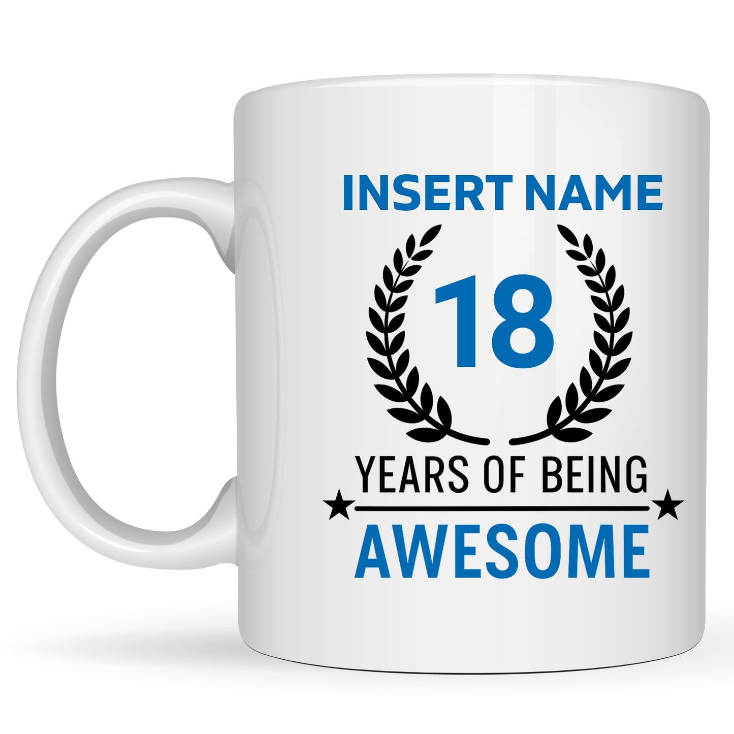 18Th Birthday Gift for Her Personalized 18 Years of Being Awesome Mug Custom Name Coffee Cup Funny Gift for Old Girl Birthday Present for Women