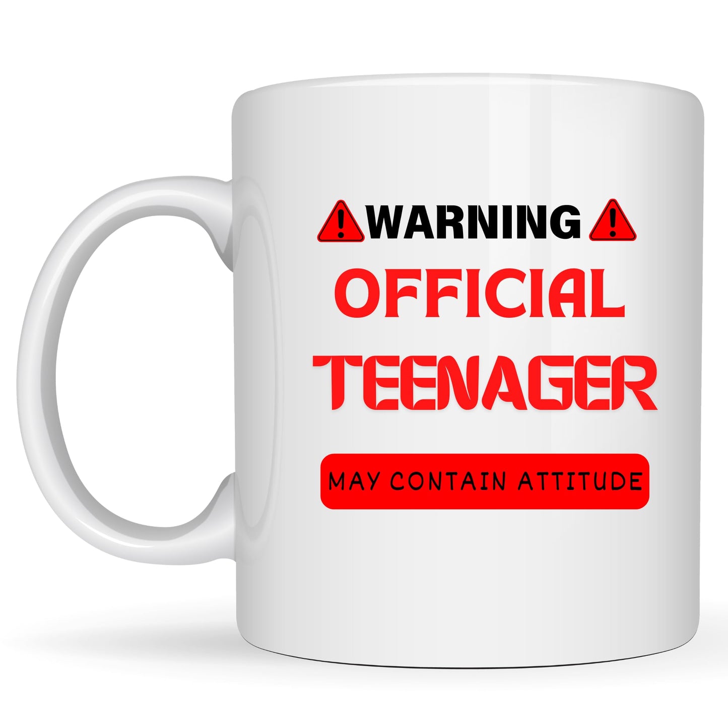 Warning Official Teenager Mug Funny Teen Attitude Gift Mug Birthday Gift for Teens, Boys or Girls Sarcastic Coffee Cup for Teenagers