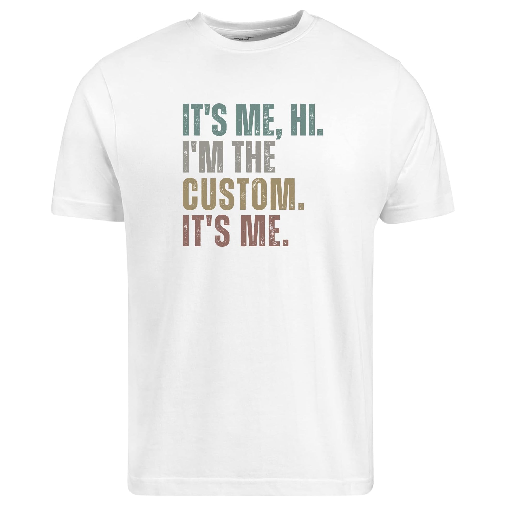 Be Buz It's Me Hi I'm The Custom T-Shirt Personalized Cotton Tee for Men and Women Custom Name Shirt Funny Gift - Top Tee