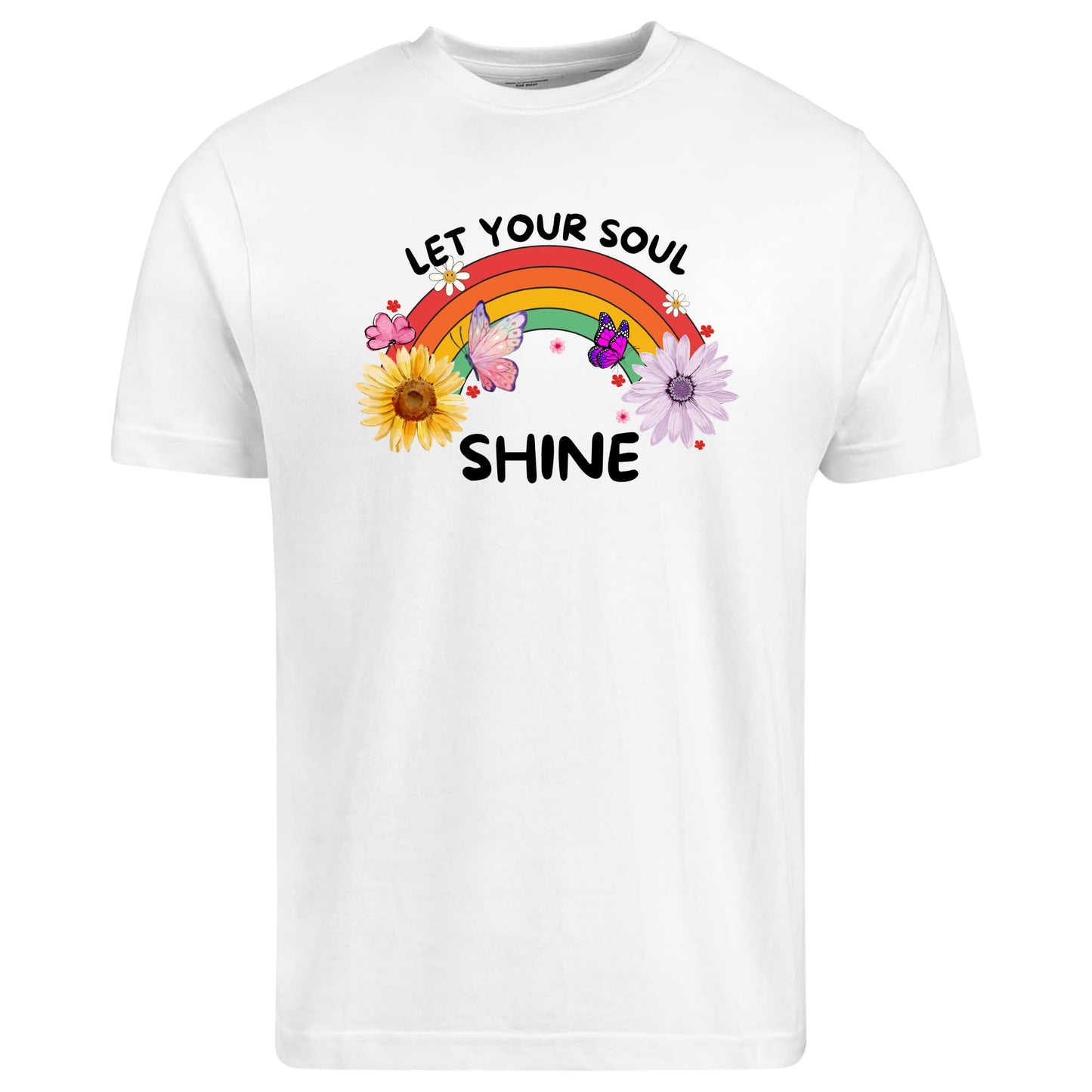 Be Buz Let Your Soul Shine T-Shirt Retro Self Love Shirt for Women Motivational Positive Vibes Tee Inspirational Gift for Her - Top Tee