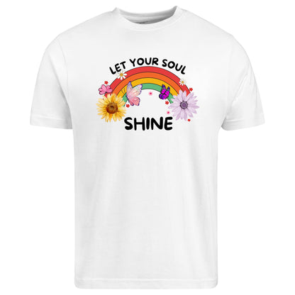 Be Buz Let Your Soul Shine T-Shirt Retro Self Love Shirt for Women Motivational Positive Vibes Tee Inspirational Gift for Her - Top Tee