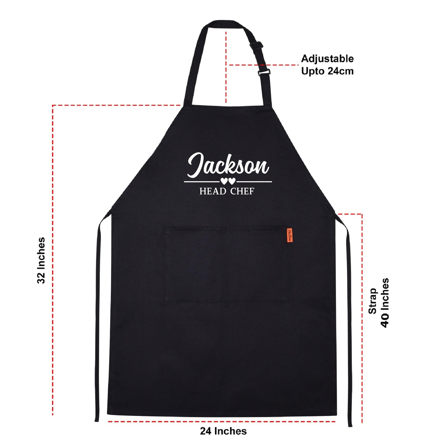 Personalized Head Chef Apron - Custom Kitchen Apron Gift for Him Her Aprons for Mens Dad Apron Chef Apron Kitchen Apron BBQ Apron Father Day Gift Black Apron