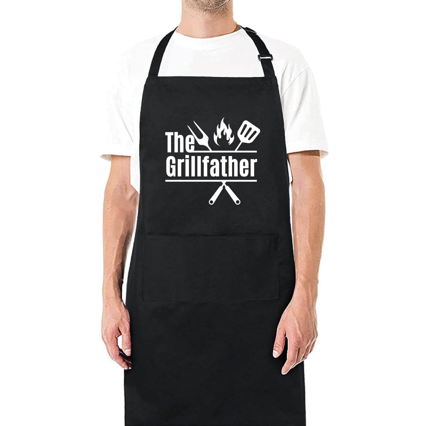 The Grill Father Funny Aprons for Men Printed Apron Gift for Him Chef Apron Kitchen Apron BBQ Apron Gift Baking Apron Father Day Gift