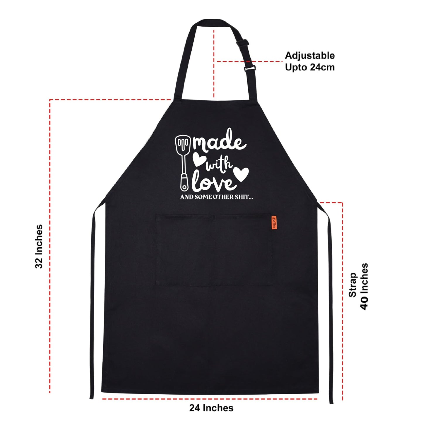 Made With Love And Some Other Funny Aprons for men Printed Apron Gift for Her Chef Apron Kitchen Apron BBQ Apron Gift Baking Apron Father Day Gift