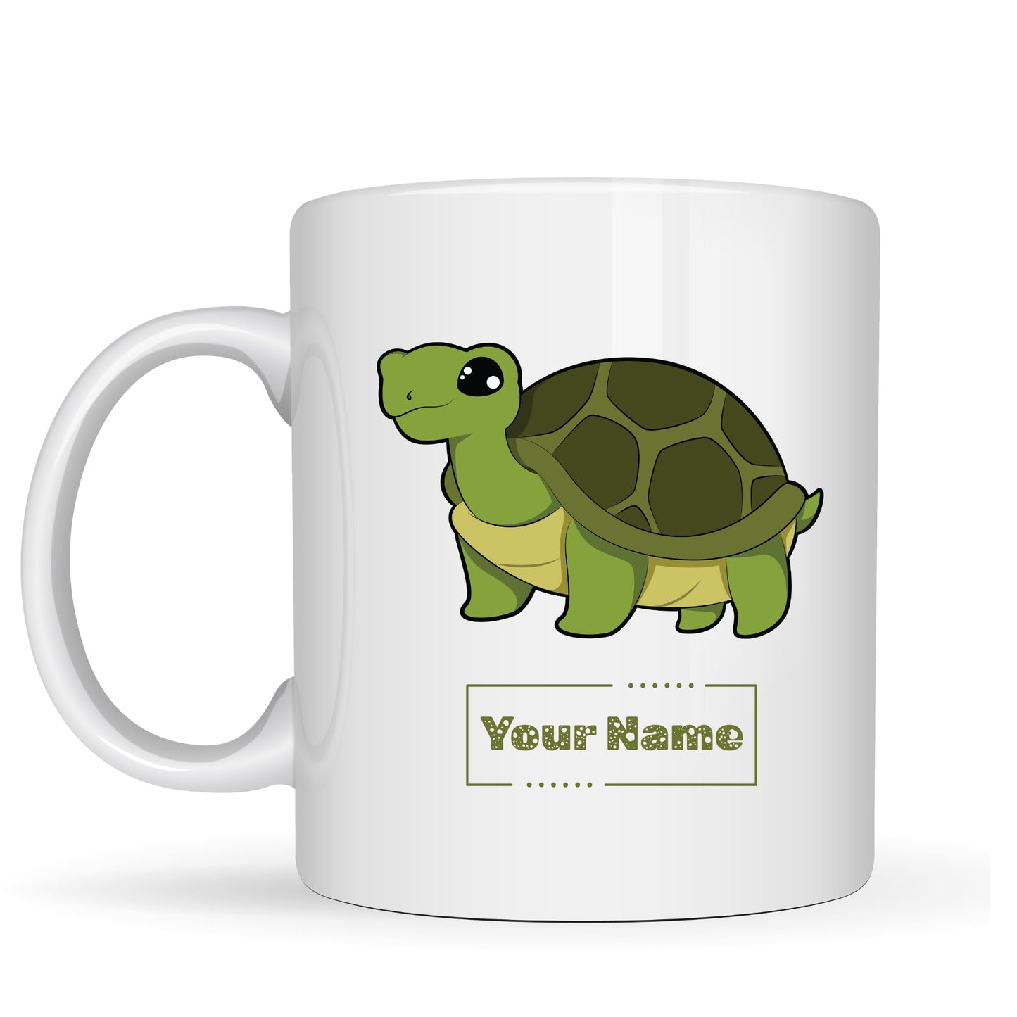 Personalized Sea Turtle Coffee Mug, Custom Name Ceramic Tea Cup, Turtle Lover Gift for Kids and Adults, Ocean Animal Mug