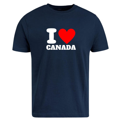 Be Buz I Love Canada T-Shirt Unisex Graphic Tee with Classic Heart Design Trendy Canadian Souvenir Shirt for Men and Women Maple Leaf Gift