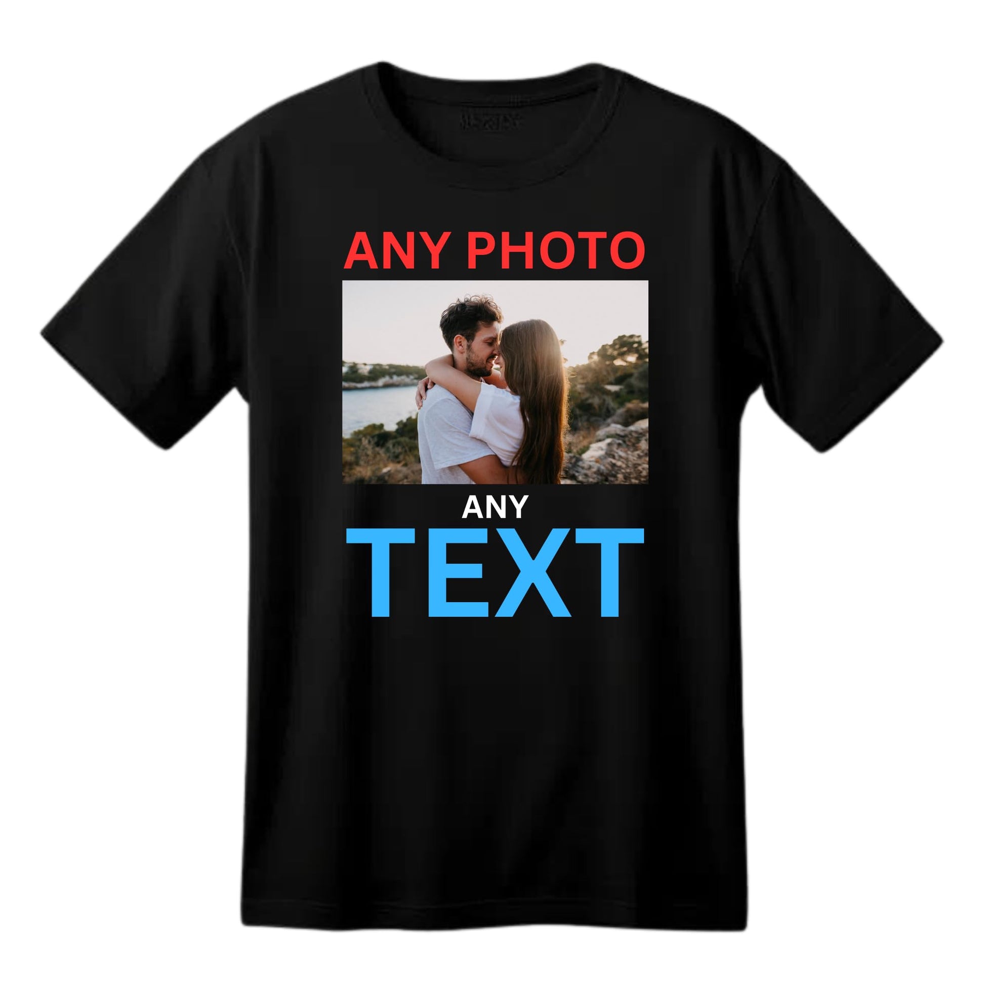 Be Buz Customise Any Text Any Photo Any Colour Adults Logo Printed Unisex Men Women Summer Winter Cotton Crew Neck Casual T-Shirt - Top Tee