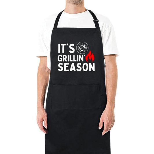 Its Grillin Season Funny Aprons for Women Printed Apron Gift for Her Chef Apron Kitchen Apron BBQ Apron Gift Baking Apron Father Day Gift - Top Tee