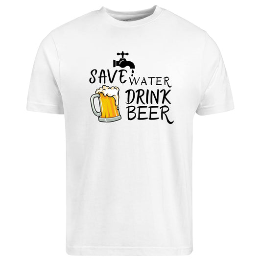 Be Buz Save Water Drink Beer T-Shirt Beer Lover Tee Drinking Humor Shirt for Men Beer Fans Gift for Him Alcohol Tee