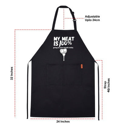 My Meat Is 100% Going in Your Mouth Today Funny Aprons for men Printed Apron Gift for Her Chef Apron Kitchen Apron BBQ Apron Gift Baking Apron Father Day Gift