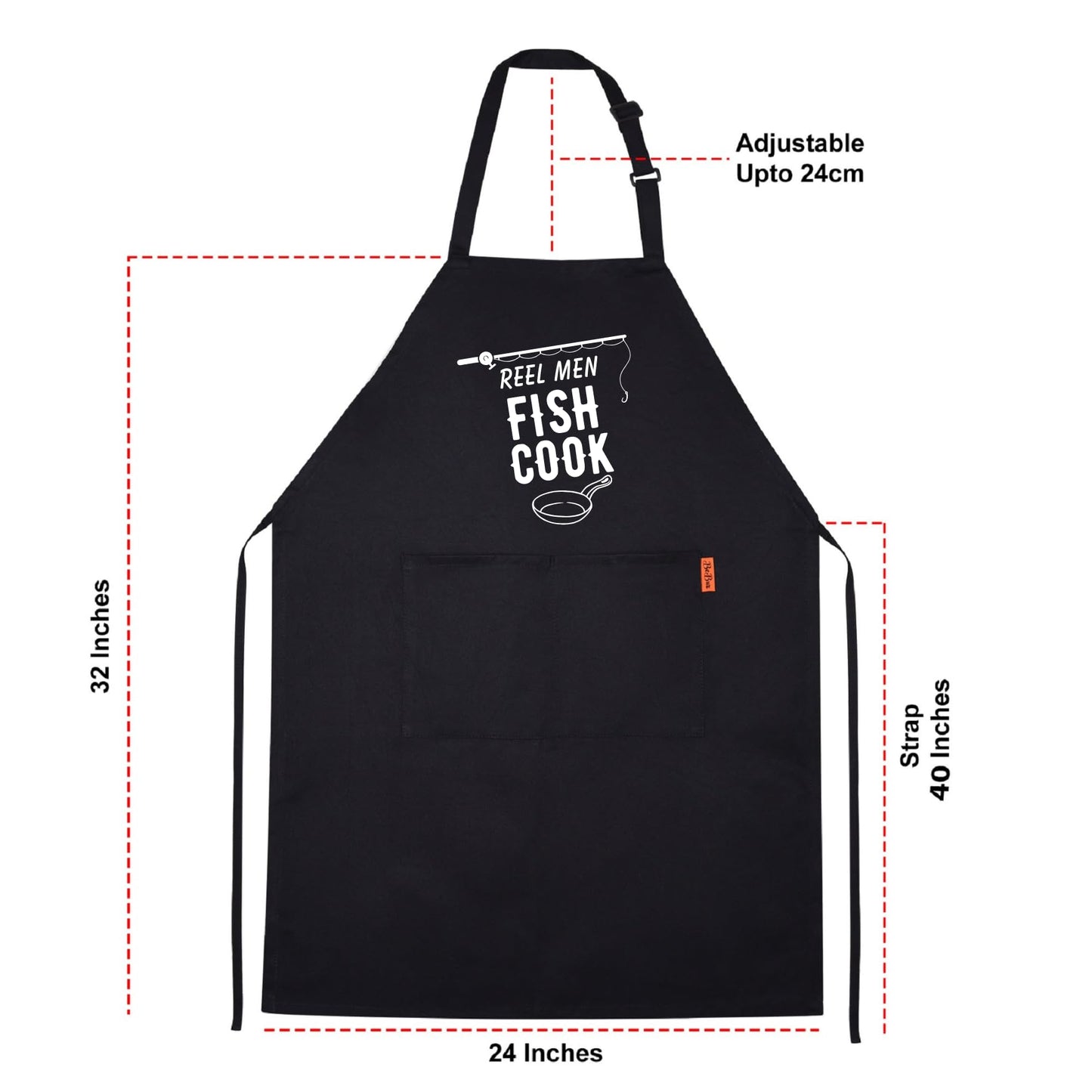 Reel Men Fish Cook Funny Aprons for men Printed Apron Gift for Her Chef Apron Kitchen Apron BBQ Apron Gift Baking Apron Father Day Gift