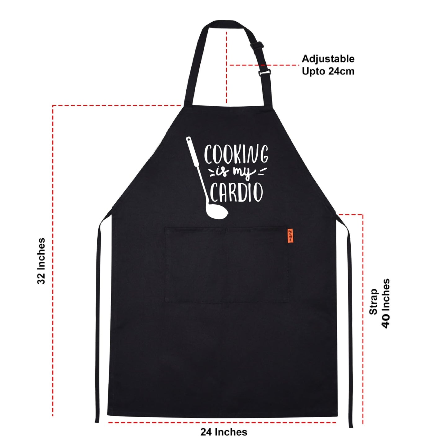 Cooking Is My Cardio Funny Aprons for men Printed Apron Gift for Her Chef Apron Kitchen Apron BBQ Apron Gift Baking Apron Father Day Gift