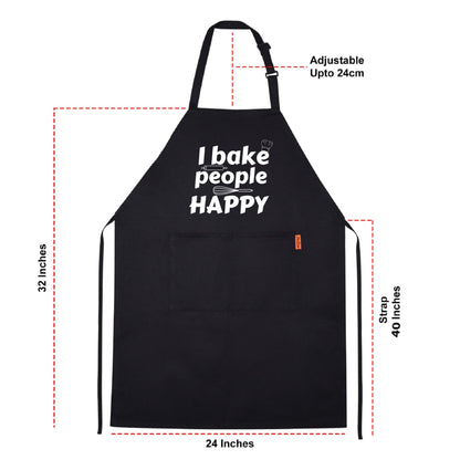 I Bake People Happy Funny Aprons for men Printed Apron Gift for Her Chef Apron Kitchen Apron BBQ Apron Gift Baking Apron Father Day Gift