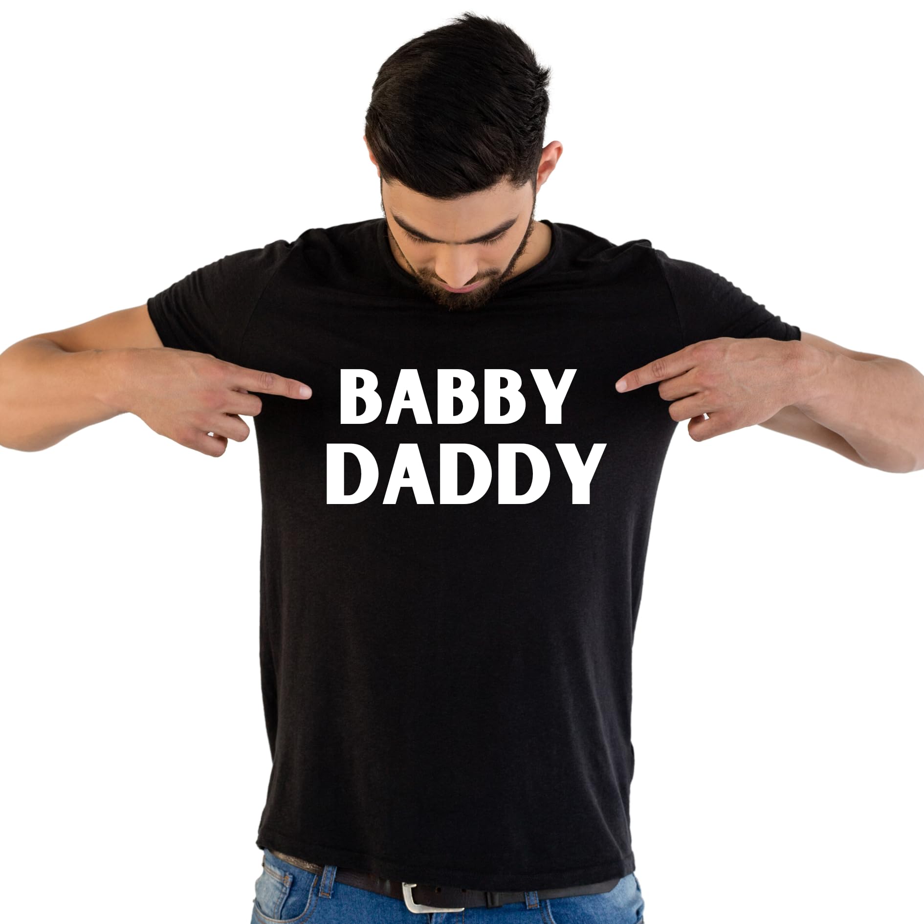 Babby Daddy Funny Printed Black Adults Unisex Men Women Summer Winter Cotton Crew Neck Casual T-Shirt - Top Tee