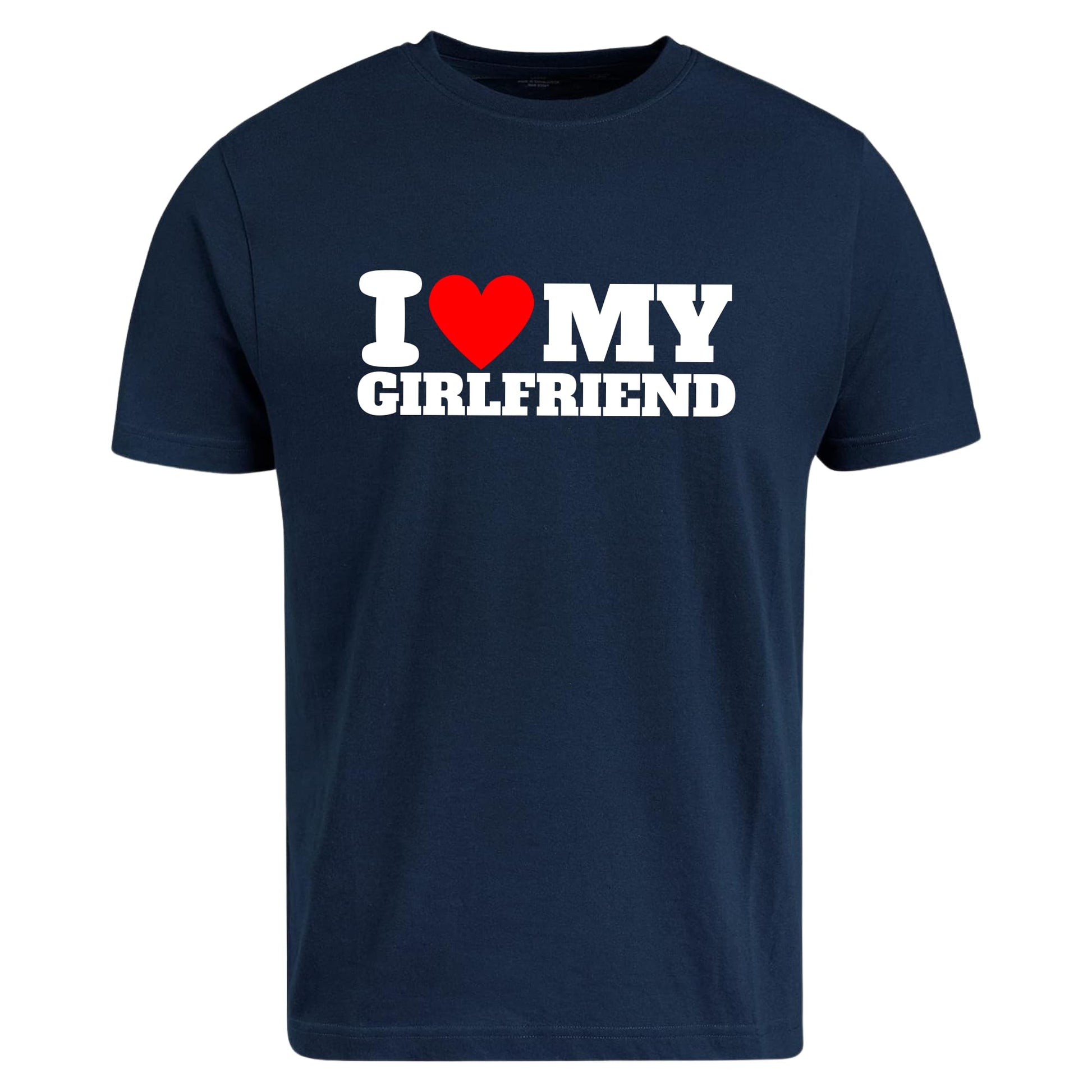 Be Buz I Love My Girlfriend T-Shirt Soulmates Forever World's Best Girlfriend Tee Cotton Shirt for Men Anniversary, Valentine's Day, or Birthday Present - Top Tee
