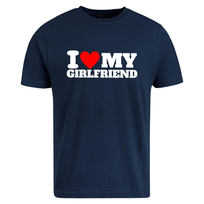 Be Buz I Love My Girlfriend T-Shirt Soulmates Forever World's Best Girlfriend Tee Cotton Shirt for Men Anniversary, Valentine's Day, or Birthday Present