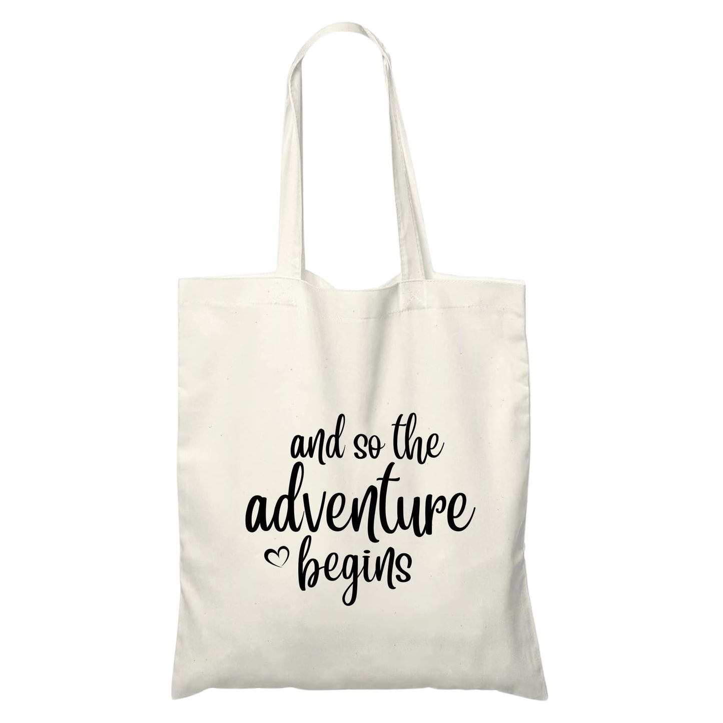 Be Buz Bridal Shower Gifts for Bride And So the Adventure Begins tote bag Reusable Casual Bag for Work Shopping Travel