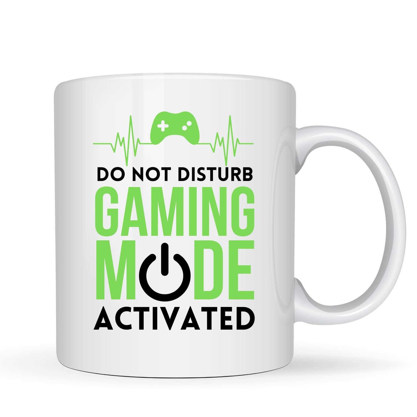 Be Buz Do Not Disturb Gaming Mode Activated Mug – Funny Gaming Coffee Mug for Gamers – 11oz White Ceramic Coffee Cup