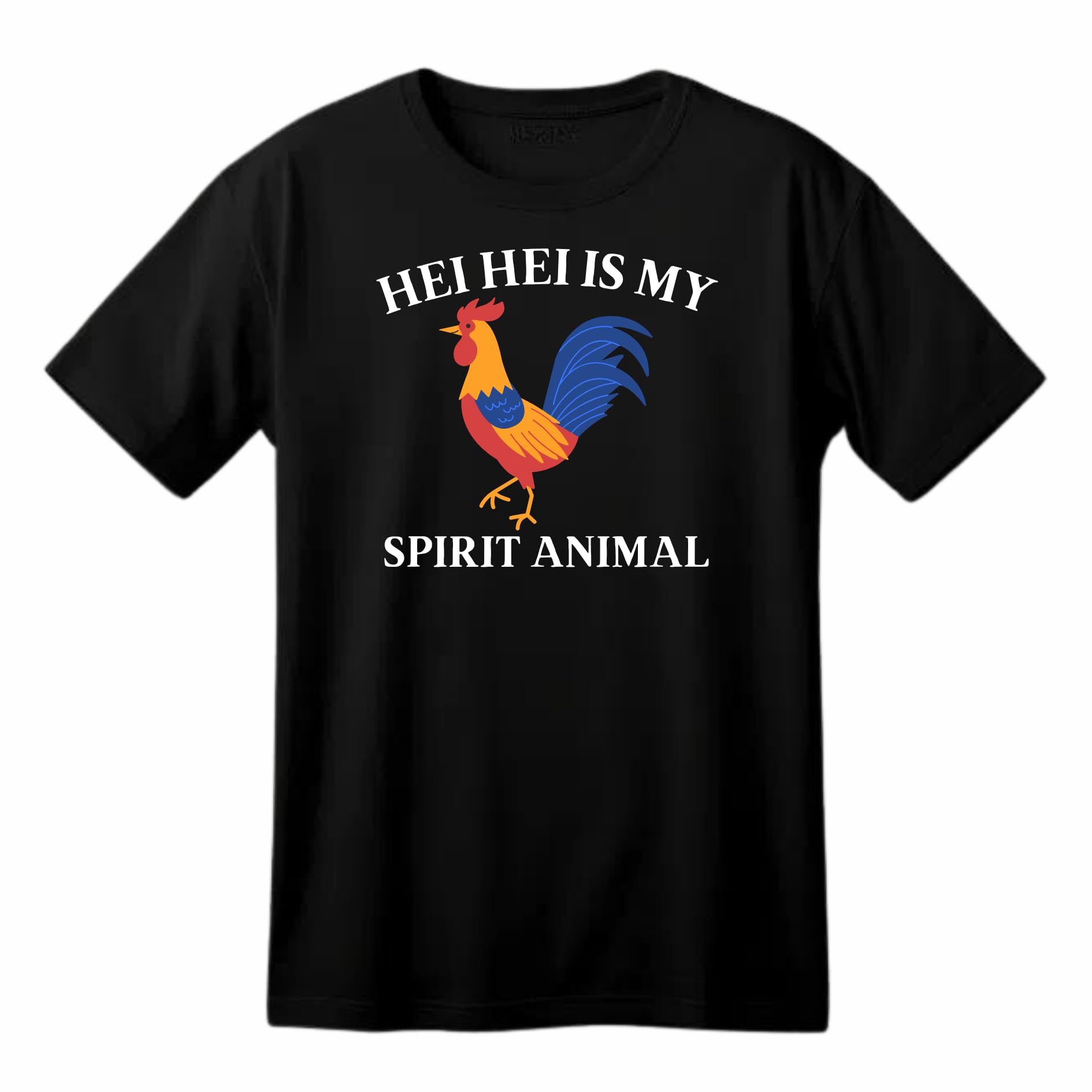 HEI HEI is My Spirit Animal Funny Printed Black Adults Unisex Men Women Summer Winter Cotton Crew Neck Casual T-Shirt - Top Tee