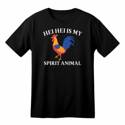 HEI HEI is My Spirit Animal Funny Printed Black Adults Unisex Men Women Summer Winter Cotton Crew Neck Casual T-Shirt - Top Tee