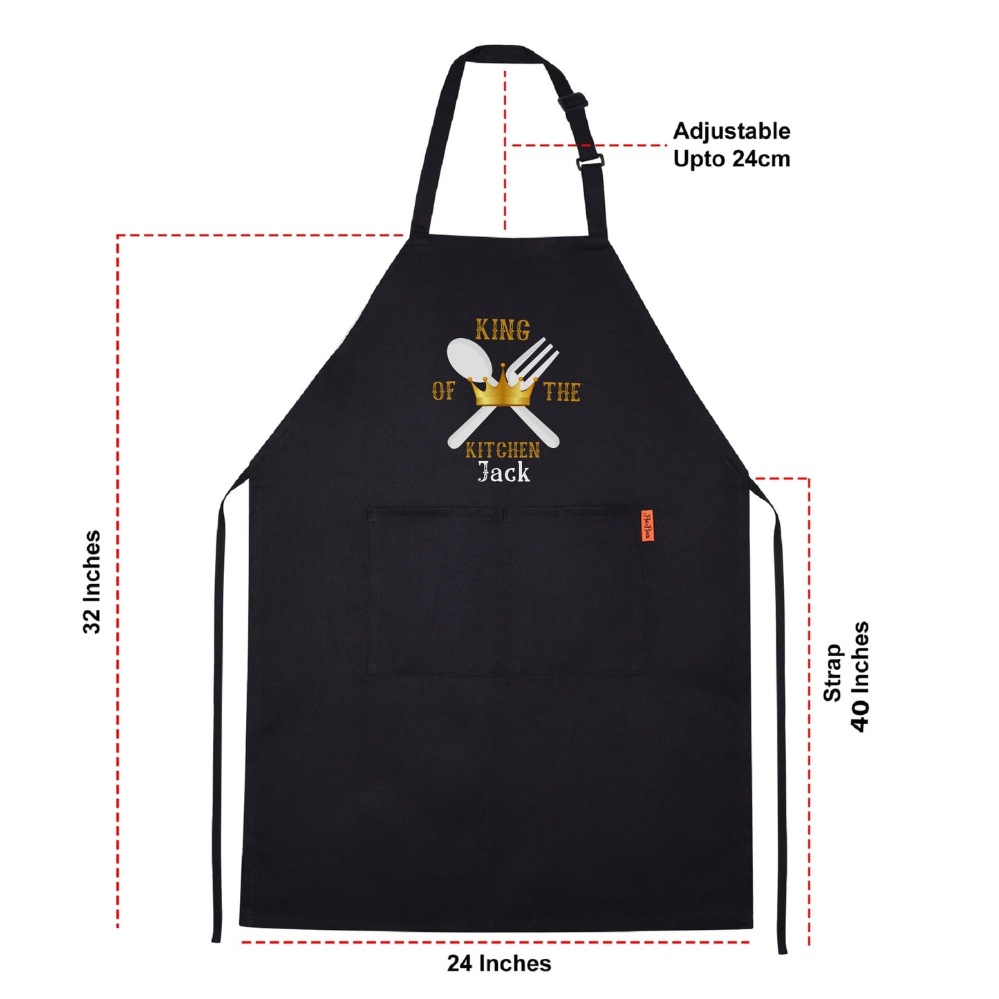 King Of The Kitchen Custom Apron Personalised Chef Aprons Grill Apron Gift for Him Her Aprons for Mens Dad Apron Kitchen Apron BBQ Apron Father Day Gift Black Apron