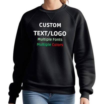 Be Buz Custom Sweatshirt with Your Text, Image, or Logo Personalized Unisex Crewneck Custom Gift for him her Pullover for Business Events, Matching Outfits - Top Tee