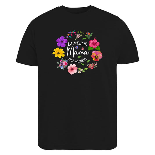 Be Buz La Mejor Mamá Del Mundo Floral T-Shirt Spanish Shirt Latina Mom Tee Gift for Hispanic Moms Día de las Madres - Top Tee