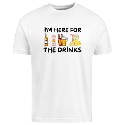 Be Buz I’m Here for The Snacks/Drinks Funny T-Shirt Family Matching Food and Beer Shirts – Party, BBQ, Vacation or Game Night Tee