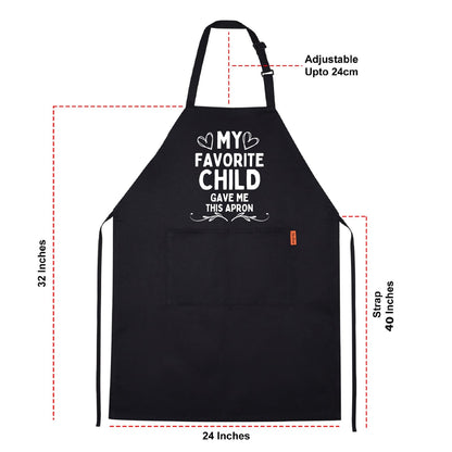 My Favorite Child Gave Me This Apron Funny Aprons for men Printed Apron Gift for Her Chef Apron Kitchen Apron BBQ Apron Gift Baking Apron Father Day Gift