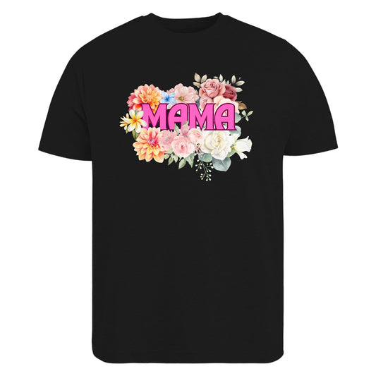 Be Buz Mama Floral T-Shirt – Cute Mom Life Tee with Botanical Design Motherhood Shirt Gift for New Moms, Mother’s Day Women’s Casual Floral Tee