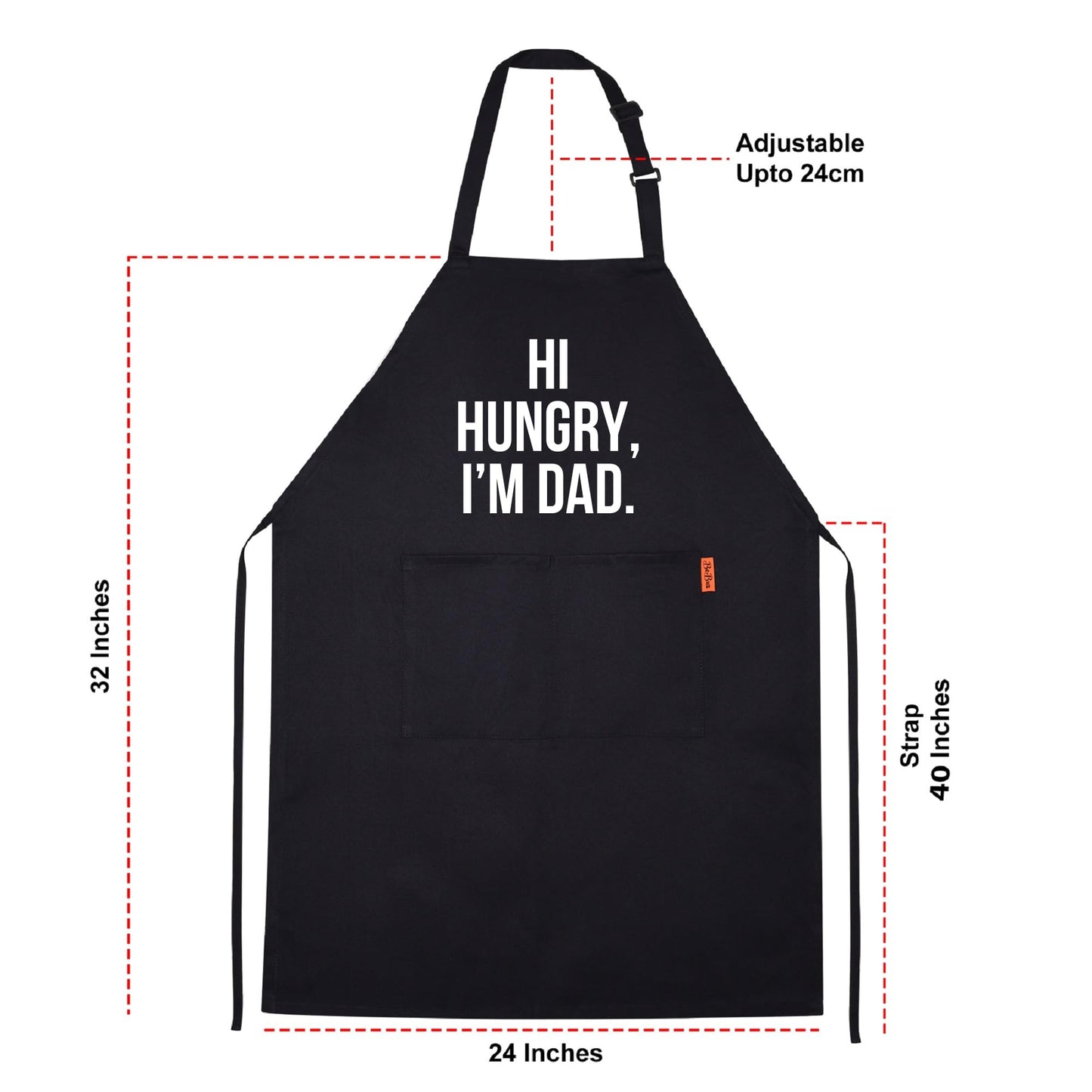 Hi Hungry I am Dad Funny Apron Dad Aprons Gift for Him Aprons for Mens Chef Apron Kitchen Apron BBQ Apron Grill Apron Father Day Gift Black Apron
