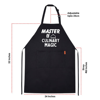 Master Of Culinary Magic Funny Aprons for men Printed Apron Gift for Her Chef Apron Kitchen Apron BBQ Apron Gift Baking Apron Father Day Gift